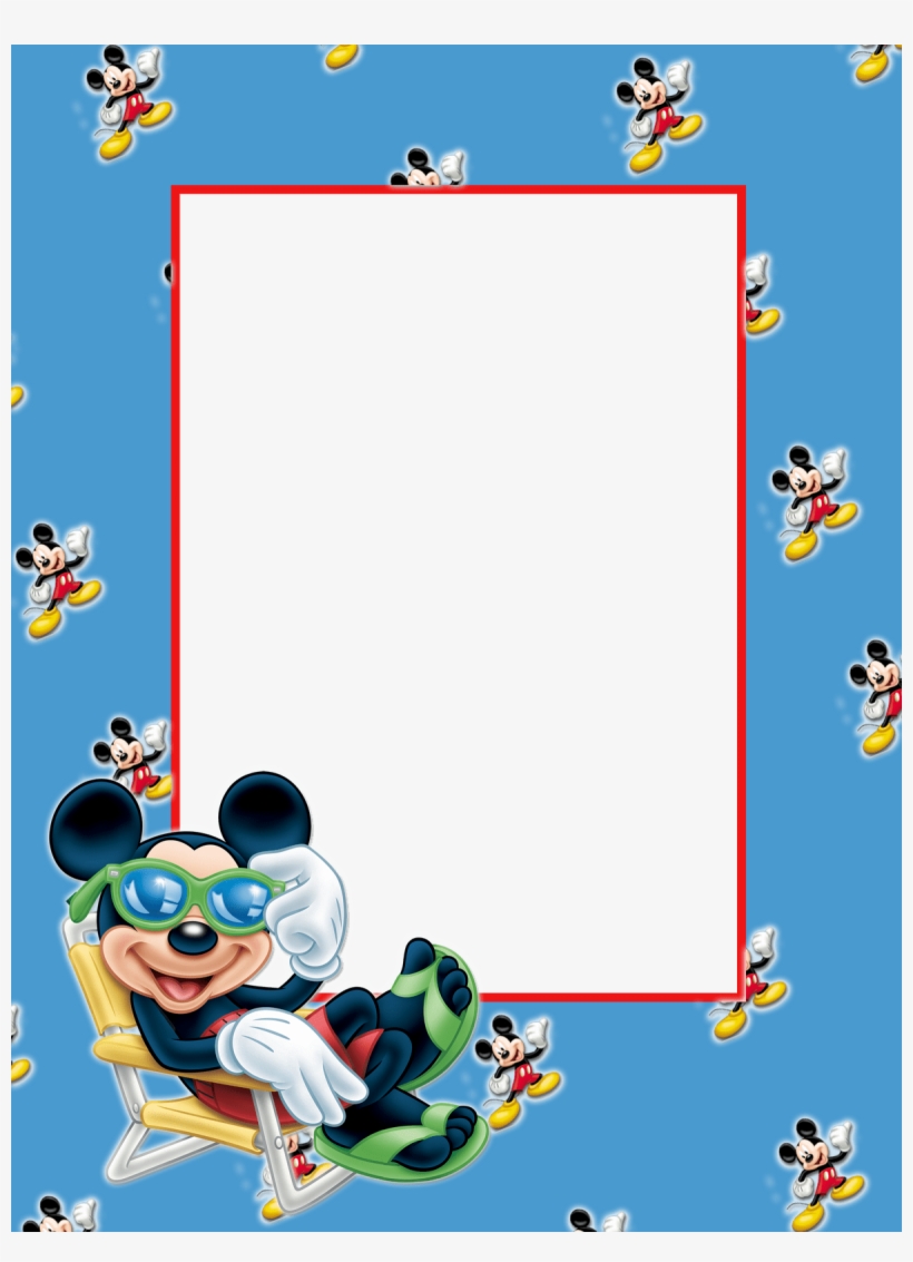 Marco Para Fotos De Mickey - First Day Of Summer Disney, transparent png #8042049