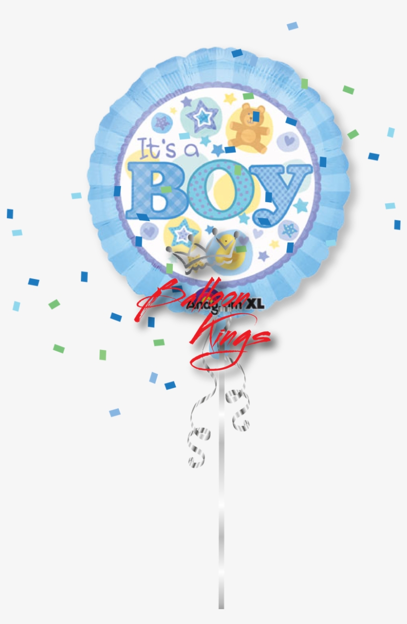 Its A Boy Teddy Bear - Balloon, transparent png #8042363