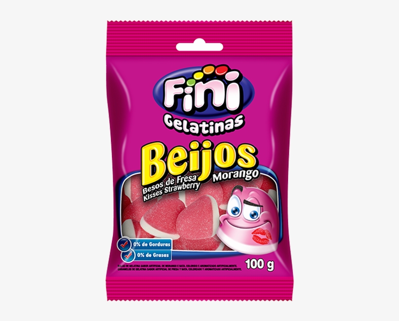 Besos - Bala De Goma Morango, transparent png #8042497