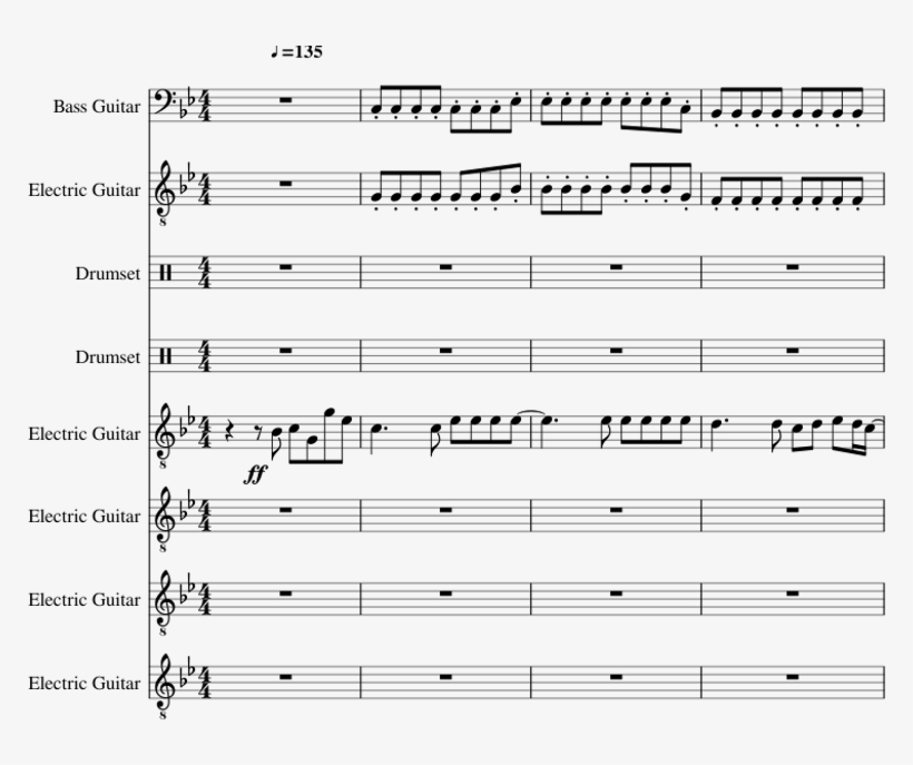 Rock Music - Sheet Music, transparent png #8042716