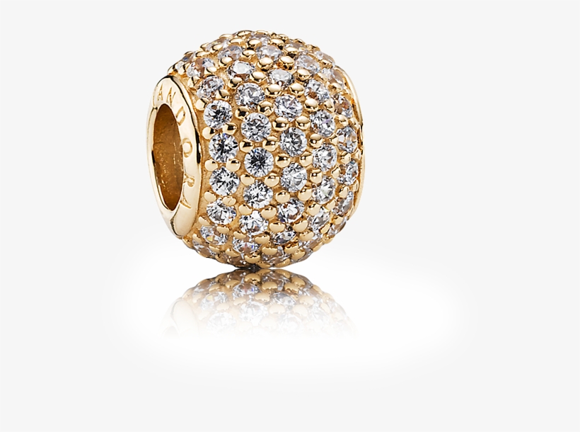 Pandora Gold Pave Charm, transparent png #8042750