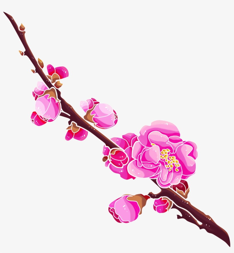 Winter Plum Hand Drawn Fine Png And Psd - Illustration, transparent png #8042981