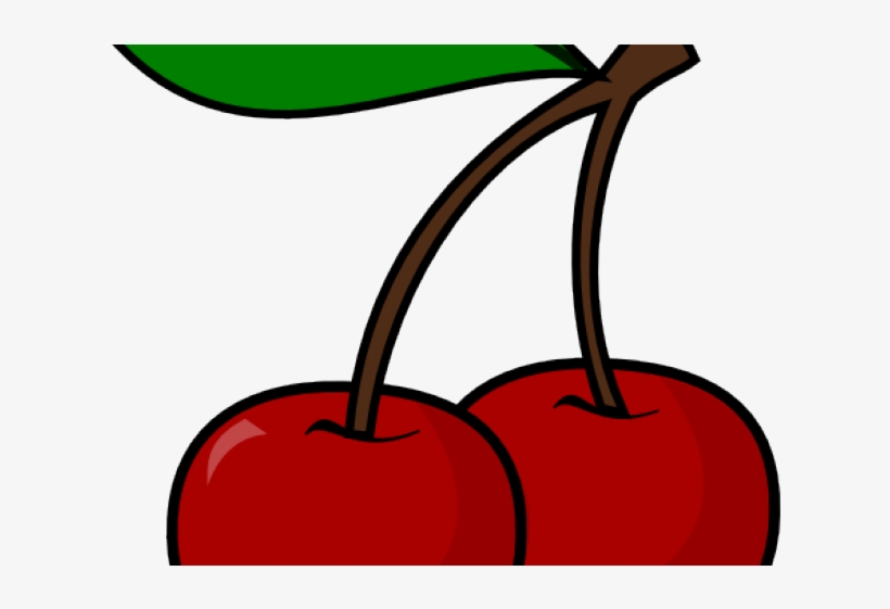Cherry Clipart Red Cherry - Cherry Pic Clip Art Black And White, transparent png #8043595
