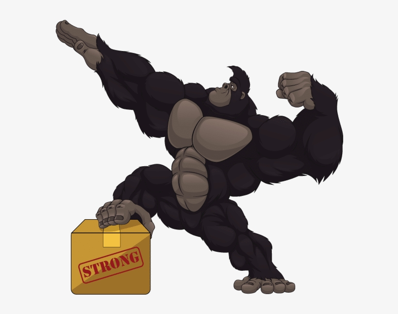 Cartoon Silverback Gorilla, transparent png #8043970