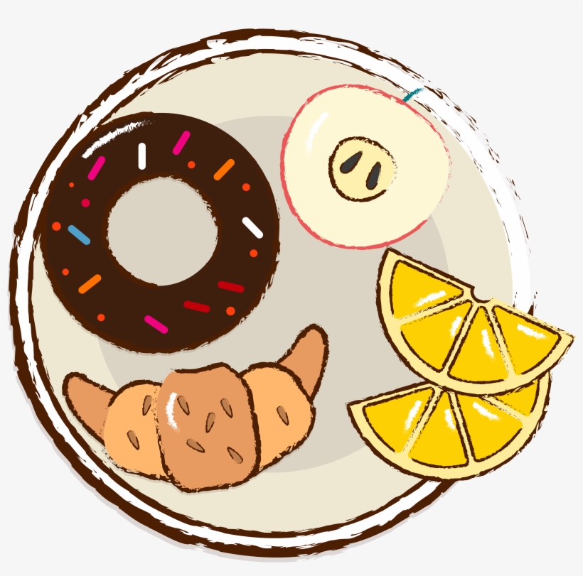 Donut Croissant Fruit Food Png And Vector Image, transparent png #8044029