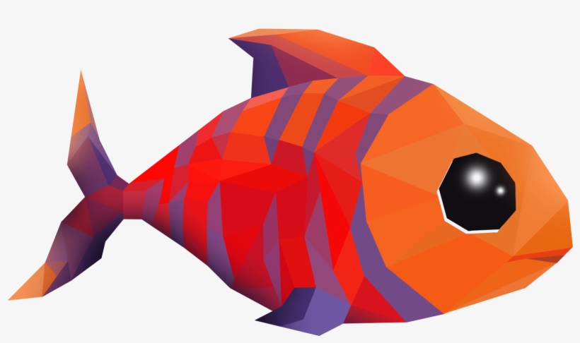 Orange Cute Fish - - Goldfish, transparent png #8044174