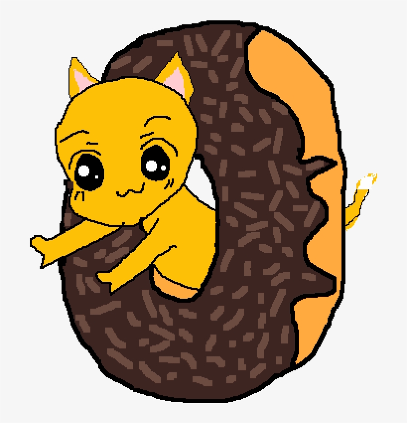Cat Donut Has Awoken - Illustration, transparent png #8045486