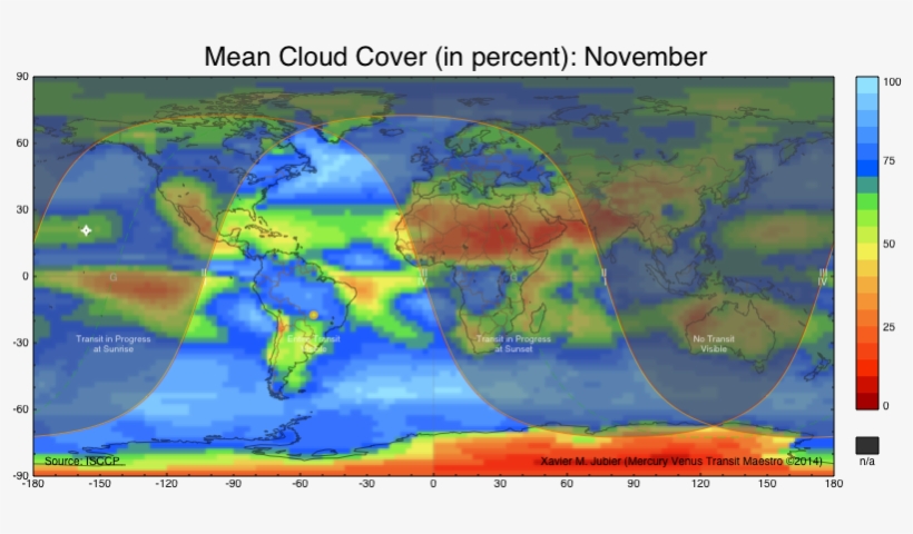 Mean Cloud Cover November 2019 Transit Mercury - Venus Transit 2019, transparent png #8045849