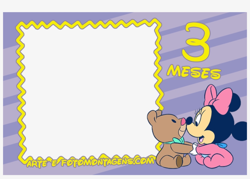 Minnie-03meses - Molduras Para Fotos De Bebe 3 Meses, transparent png #8047001