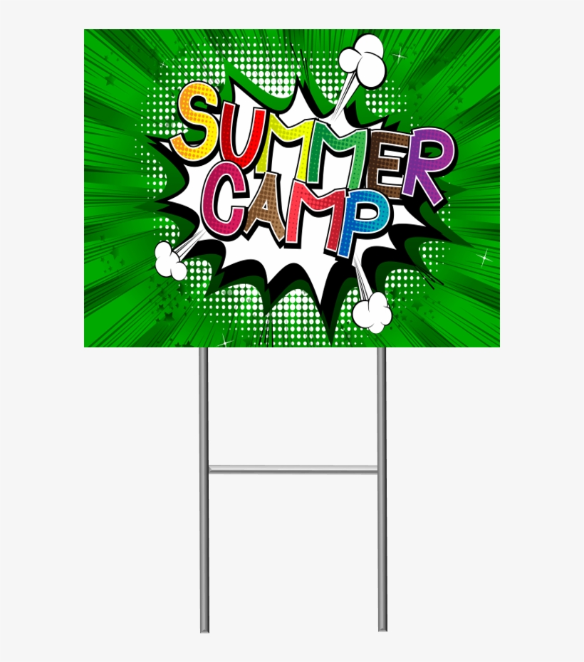 Summer Camp Yard Sign - Graphic Design, transparent png #8047129