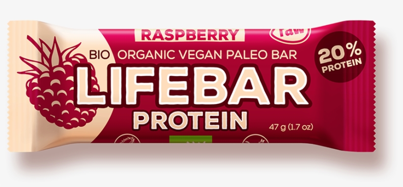 Raw Organic Lifebar Protein Raspberry - Chocolate, transparent png #8047423