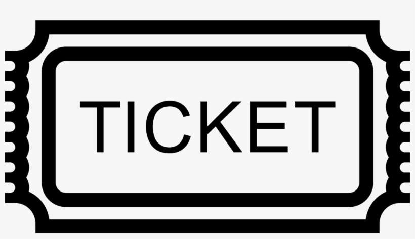 Free Admission Png - Clip Art Black And White Raffle Ticket, transparent png #8048784