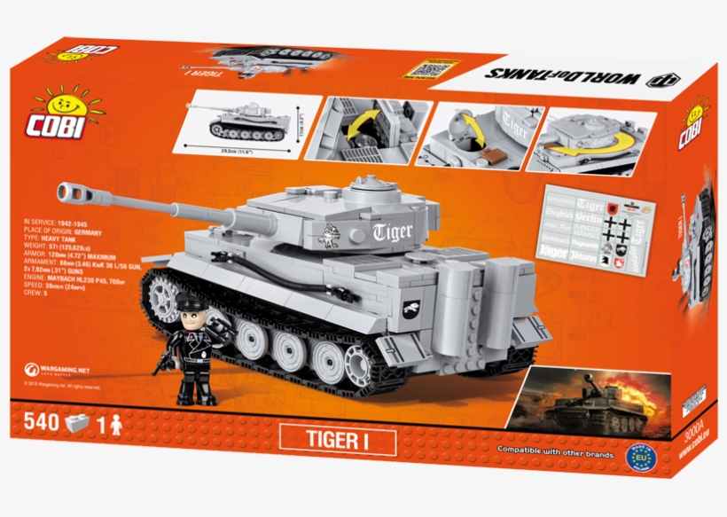 Cobi Small Army World Of Tanks 3000 Tiger I - Cobi Primo Victoria, transparent png #8050740