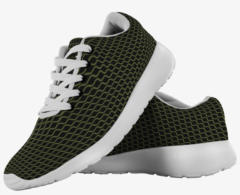 "green Wave" Running Shoes - Sneakers, transparent png #8051860