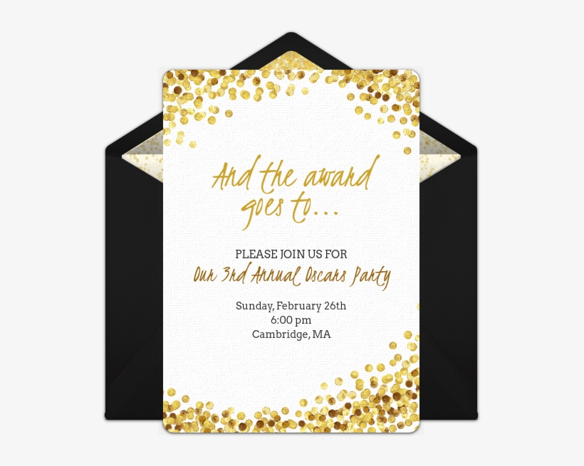 Free Awards Night Invitations In 2019 Oscar Party Party - Awards Night Sample Invitation, transparent png #8052195