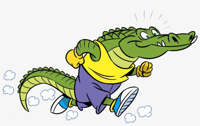 Platypus Clipart Gambar - Running Alligator Cartoon, transparent png #8055228