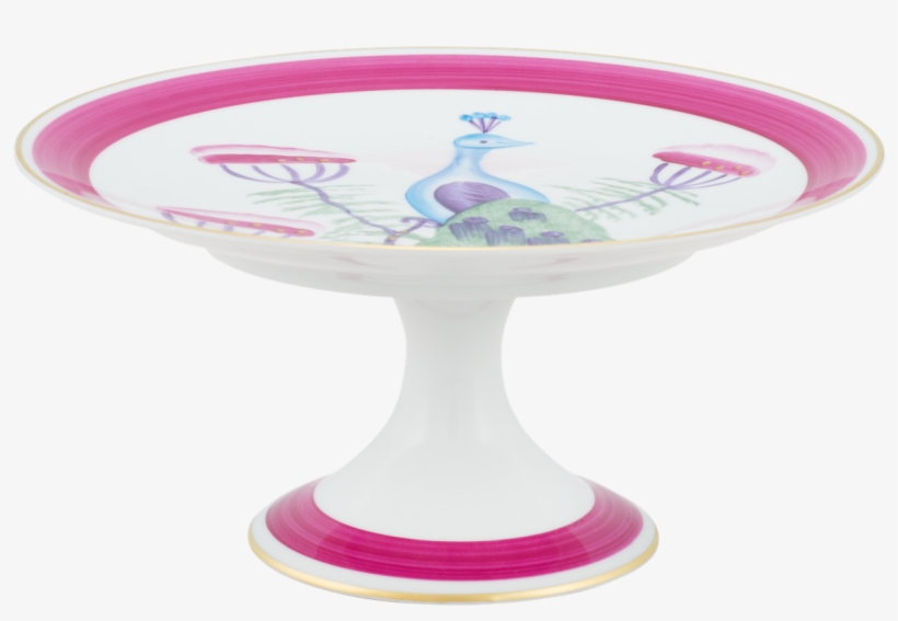 Peacock & Blossom Limoges Collection Cake Stand Medium - Cake Stand, transparent png #8055262
