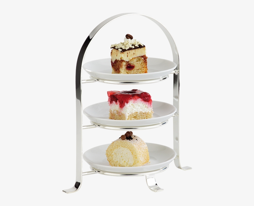 3 Tier Chrome Serving Stand Max Ø 17cm Plates - Aps Afternoon Tea Stand, transparent png #8055527