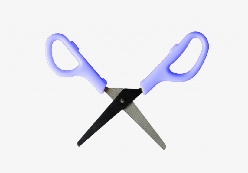 A Single Pair Of Scissors, Open And Pointed Downwards - Scissors, transparent png #8055563