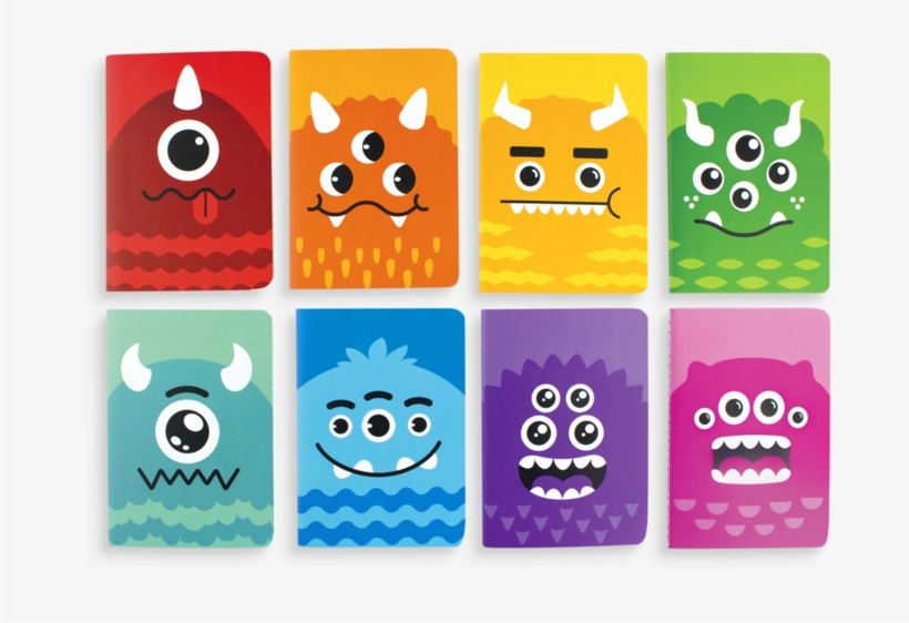 Set Of 8 Monster Tales Pocket Notebooks - Monster Notebooks, transparent png #8056465