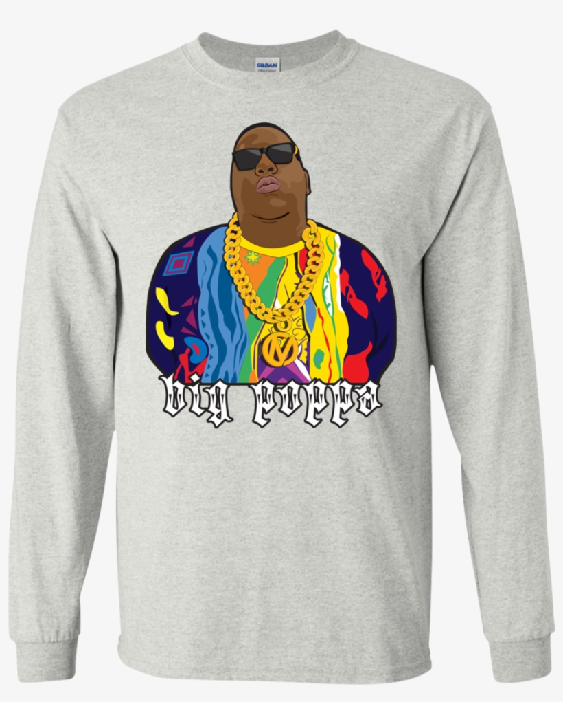 Notorious Big Big Poppa Long Sleeve Shirt - Owen Wilson Wow Shirt, transparent png #8056818
