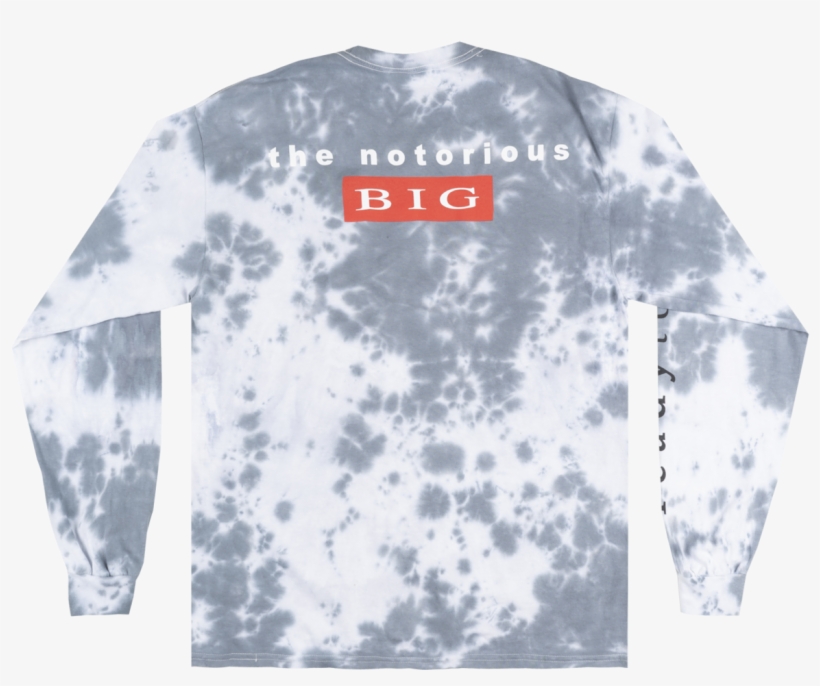 Biggie Smalls Notorious Big Long Sleeve Shirt Tie Dye - Long-sleeved T-shirt, transparent png #8056959