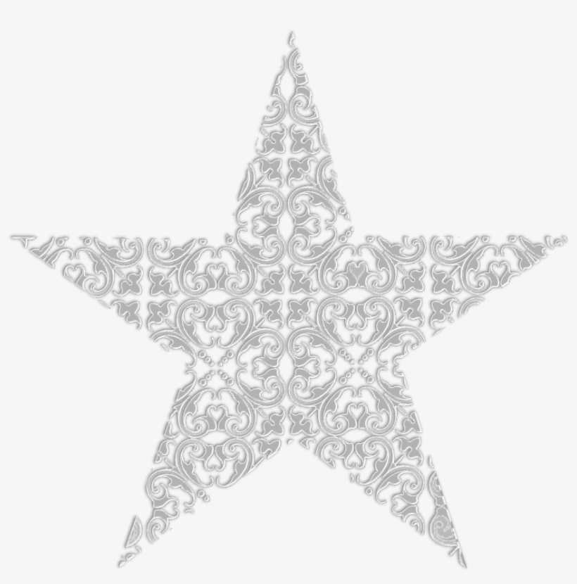 Silver Stars - Silver Glitter Star Clipart, transparent png #8057127