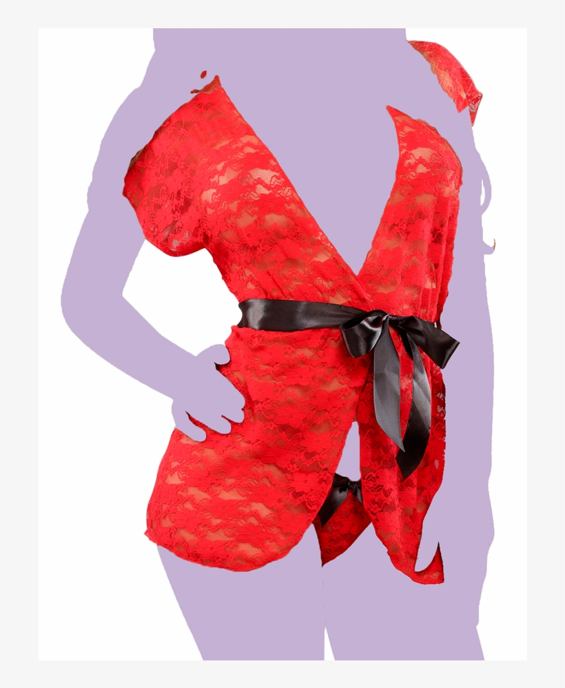 Floral Lace Wrap Set - Rojo Lencería De Encaje, transparent png #8057193