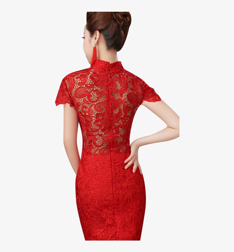 Bsjy-16288 Cap Sleeve Hollow Back Hollow Bottom Red - Cocktail Dress, transparent png #8057259