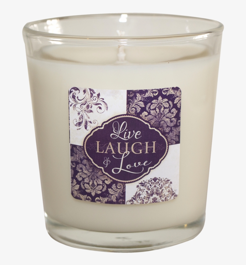 Live Laugh Love Candle Labels - Candle, transparent png #8057400