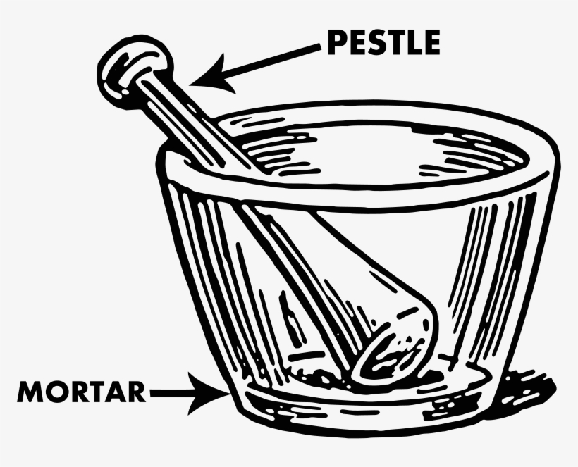 Drawing Of Mortar And Pestle, transparent png #8057526