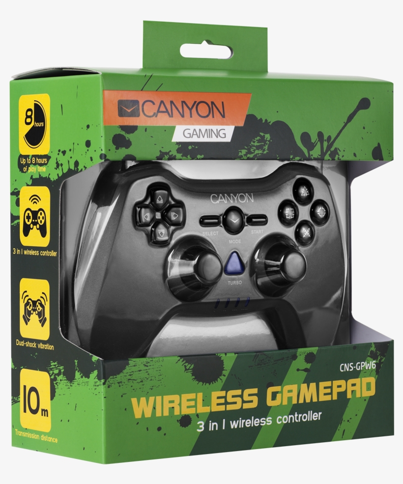 Canyon Cns-gpw6 3in1, За Pc, Ps2, Ps3, Черен - Canyon Gamepad Cns Gpw6, transparent png #8058142