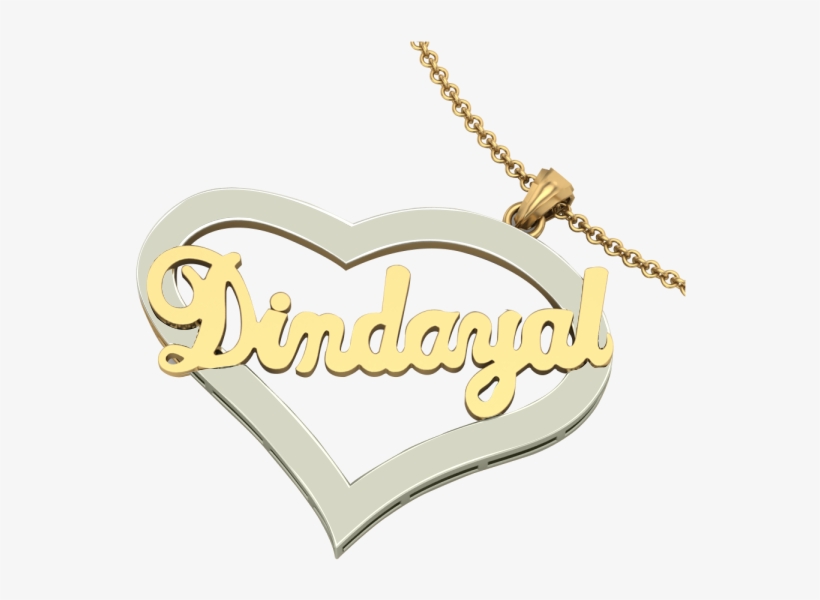 Fascinating Heart Encased Personalized Bling Name Necklace - Diamonds By The Yard Pendant, transparent png #8058990