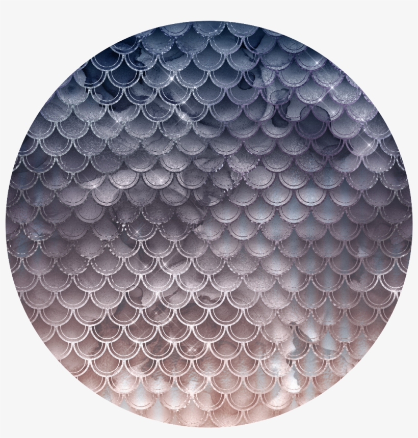 Scales Scale Geometric Circle Mermaid Ftestickers - Clip Art, transparent png #8059480