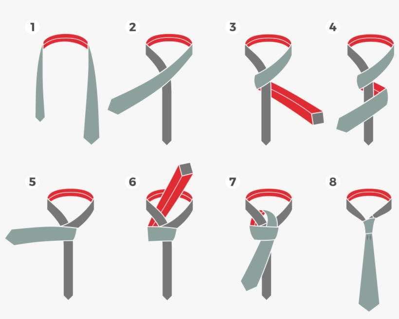 How To Tie A Tie - Tie A Tie In Four Steps, transparent png #8059954