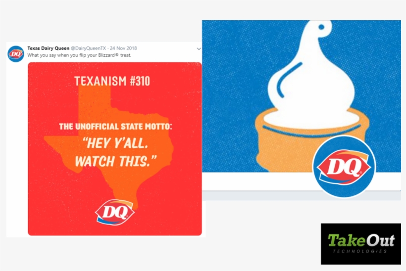 Dairy Queen Texas And Take Out Tech Big And Bold Together - Emblem, transparent png #8061244