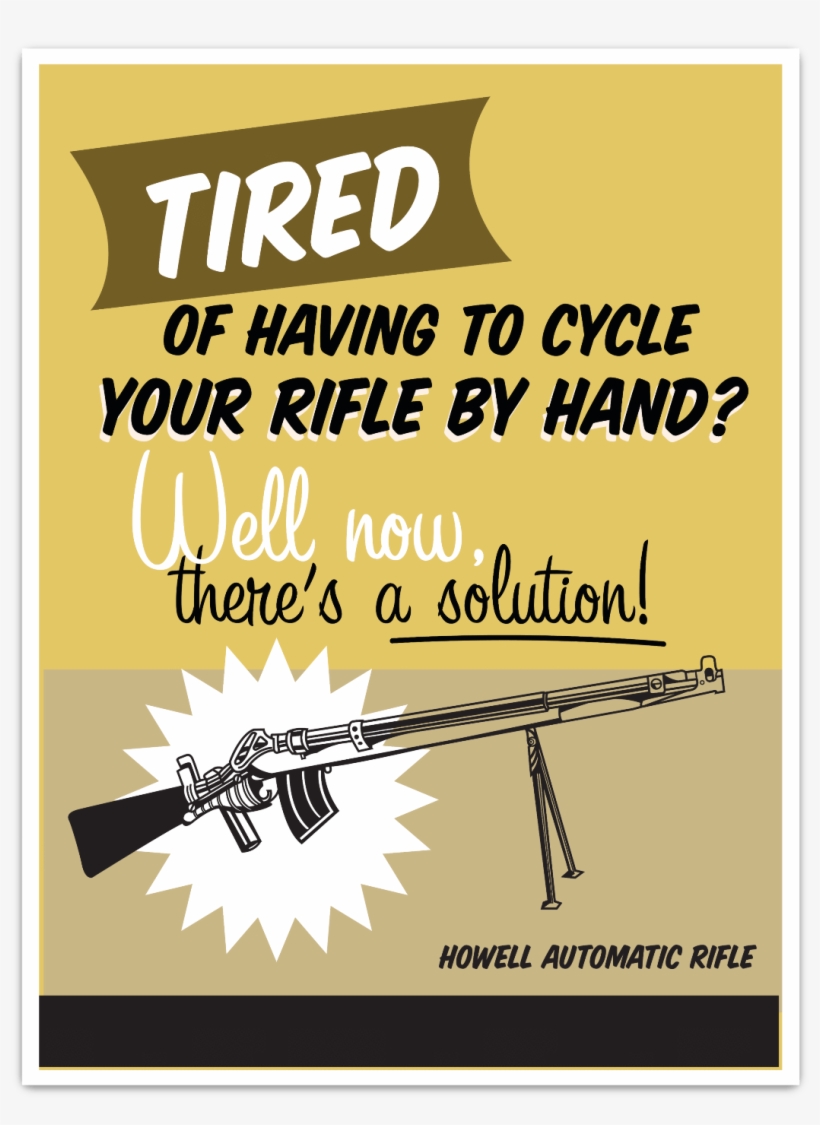 1 69717674 V=1528494899 - Howell Automatic Rifle Poster, transparent png #8061617