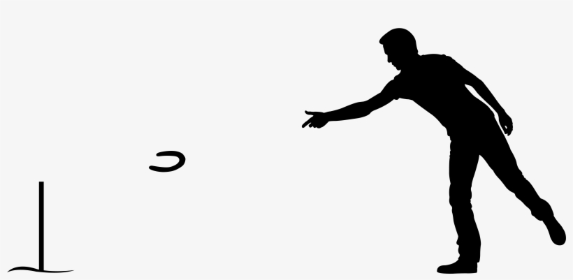Hufeisenwerfen - Throwing Horseshoe Silhouette, transparent png #8061676