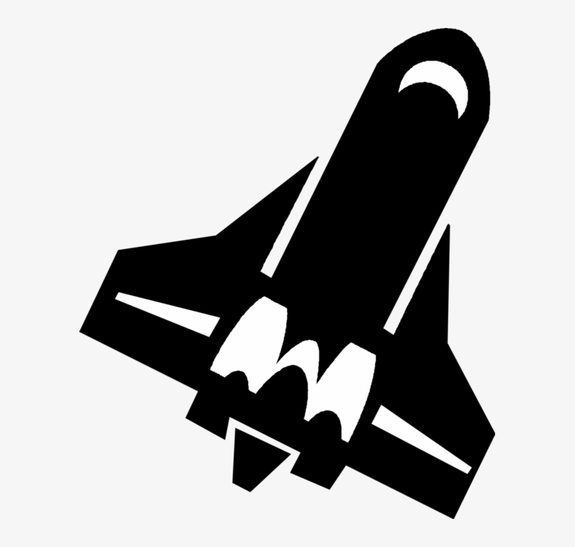 Vector Illustration Of United States Nasa Space Shuttle - Airplane, transparent png #8062123