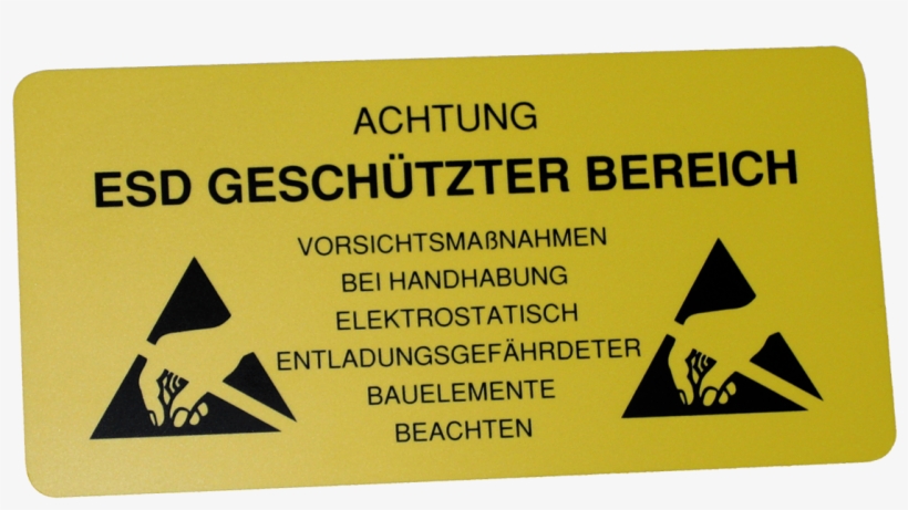 Esd Warning Signs, Monolingual - Esd, transparent png #8062753