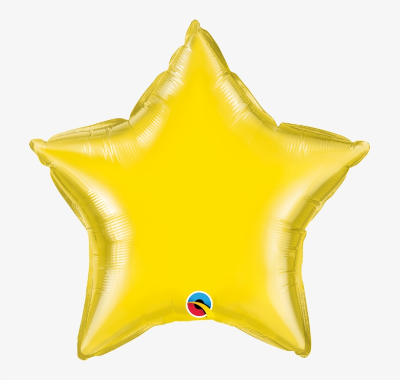 Yellow Star Shaped 20'' Foil Decorator Balloon - Love, transparent png #8063552