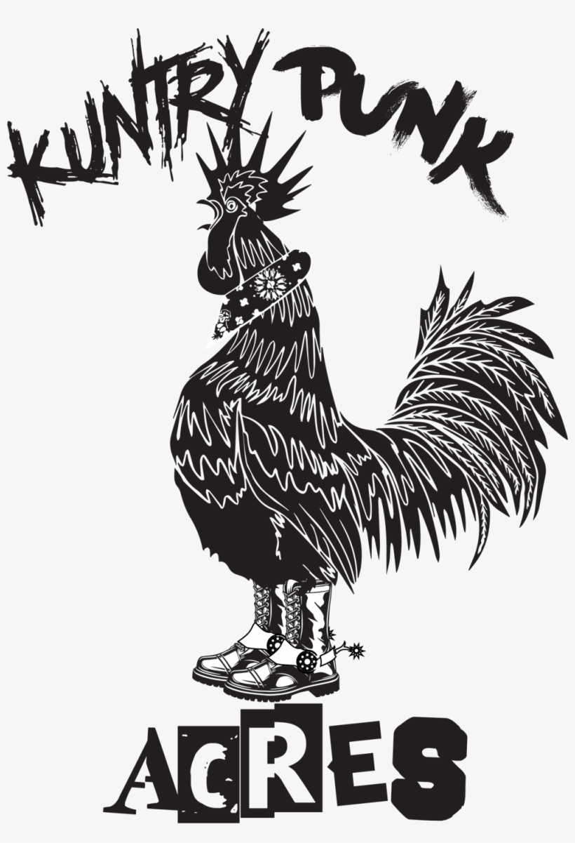 Cropped Kuntry Punk Acres Large 1 - Rooster, transparent png #8063553