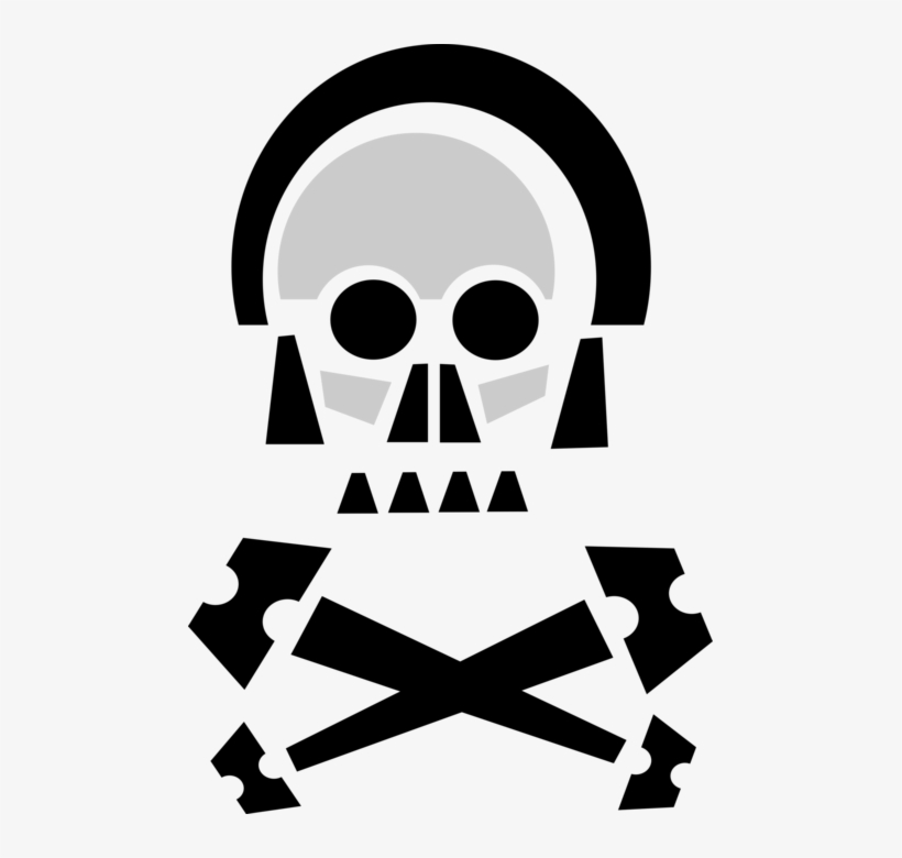 Vector Illustration Of Skull And Crossbones Identify - Graphic Design, transparent png #8063745