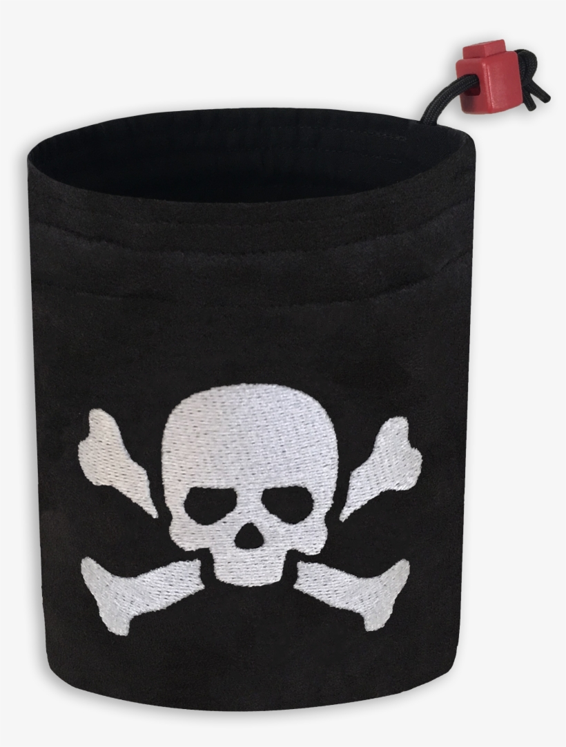 Poison Skull Symbol Embroidered Large Dice Bag - Skull, transparent png #8063895