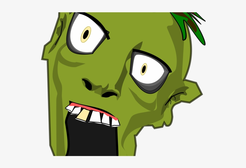 Head Clipart Zombie - Cartoon Zombie Head Transparent, transparent png #8064469