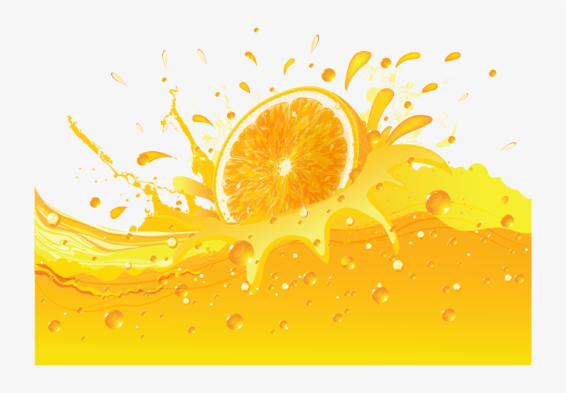 720 X 489 21 - Orange Juice Splash Vector Png, transparent png #8064606