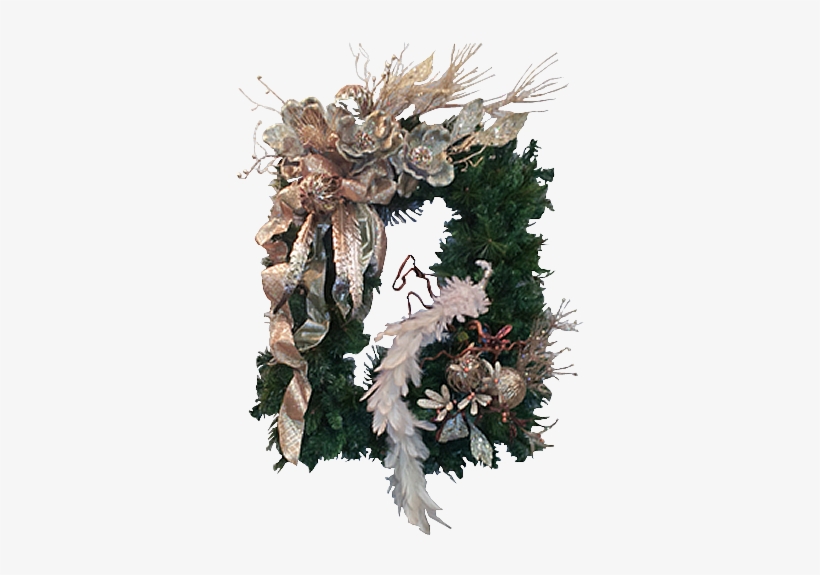 Christmas Door Wreath - Wreath, transparent png #8064647