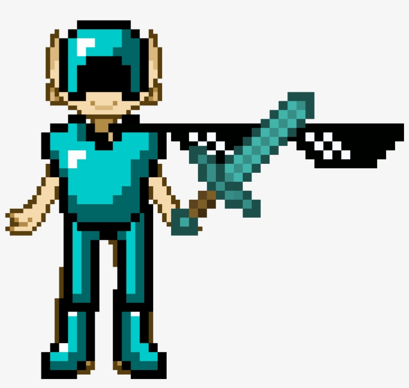 Got Eaten In The Head By A Zombie I Have No Brain Now - Diamond Sword Minecraft Png, transparent png #8064760