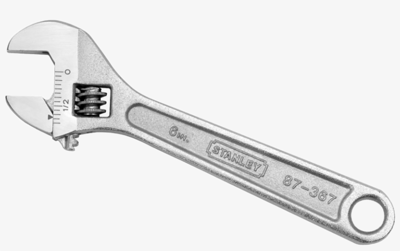 Stanley Adjustable Wrenches - Wrench, transparent png #8065677