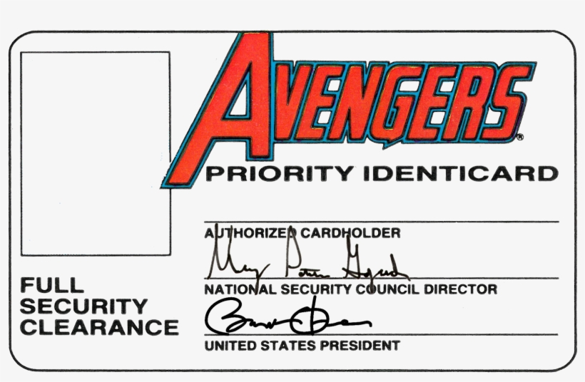 Id Card Template - Avengers Vol. 1, No. 223 [marvel Legends Reprint], transparent png #8065820
